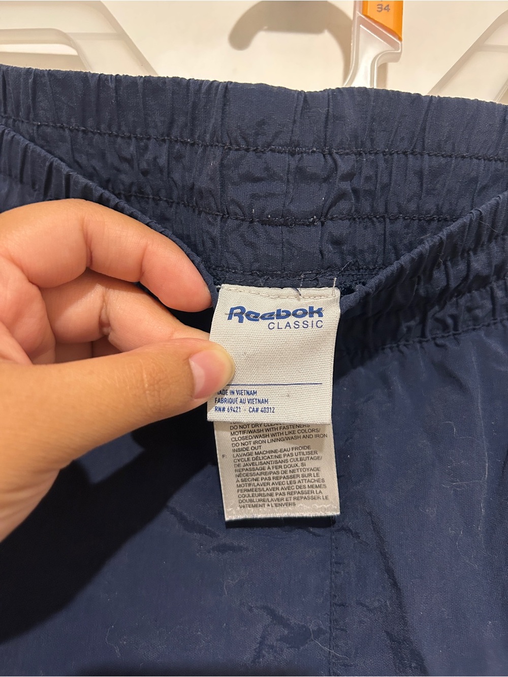 Navy blue Reebok track pants - Picture 3 of 7